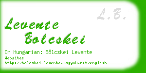 levente bolcskei business card